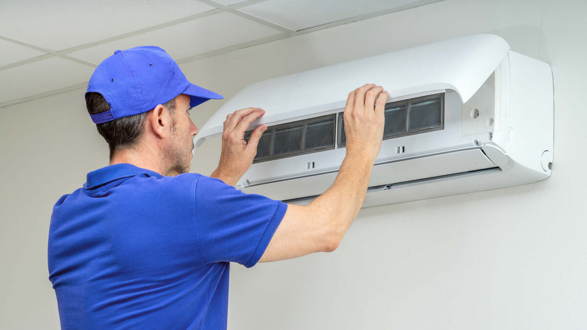Air Conditioning Technician professional at work