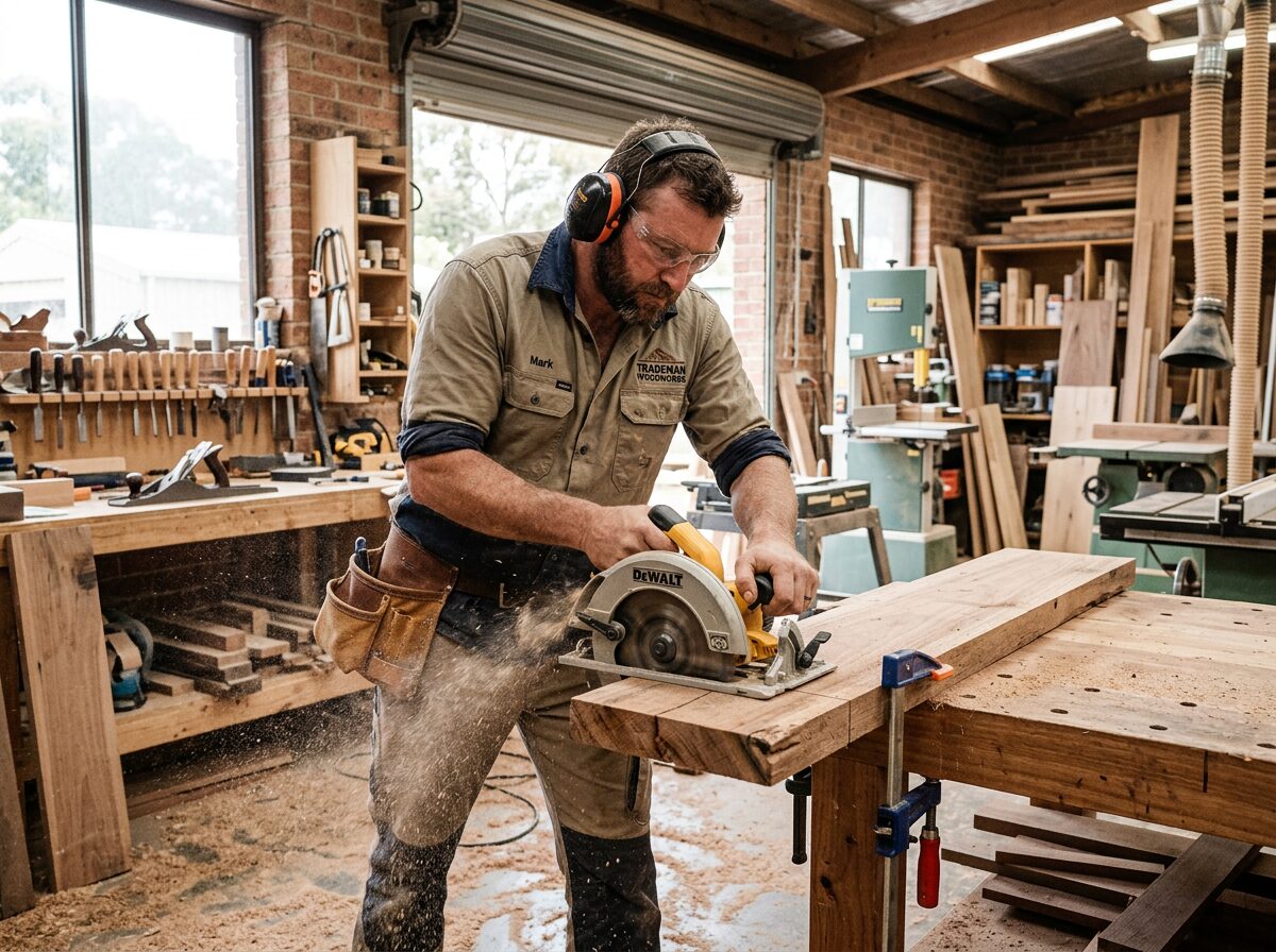 Carpenter professional at work