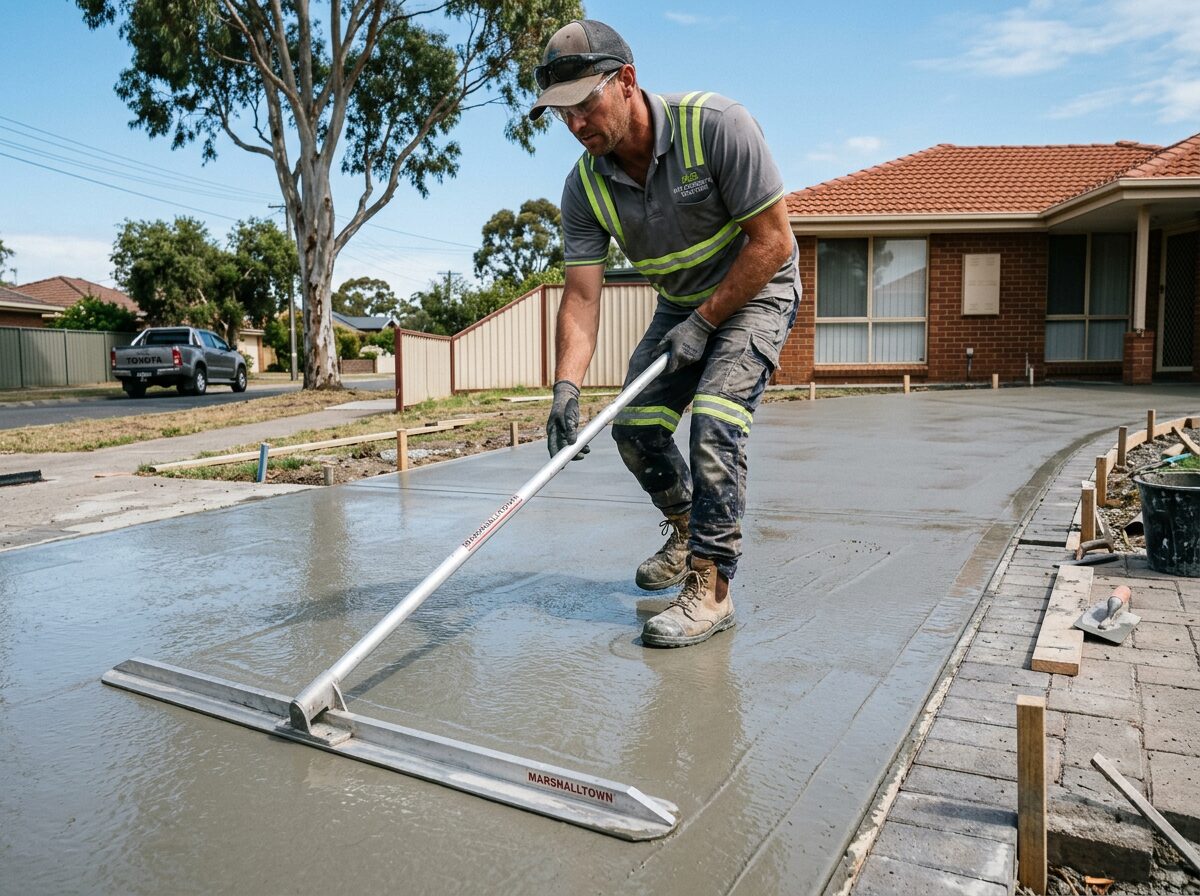 Concreter professional at work